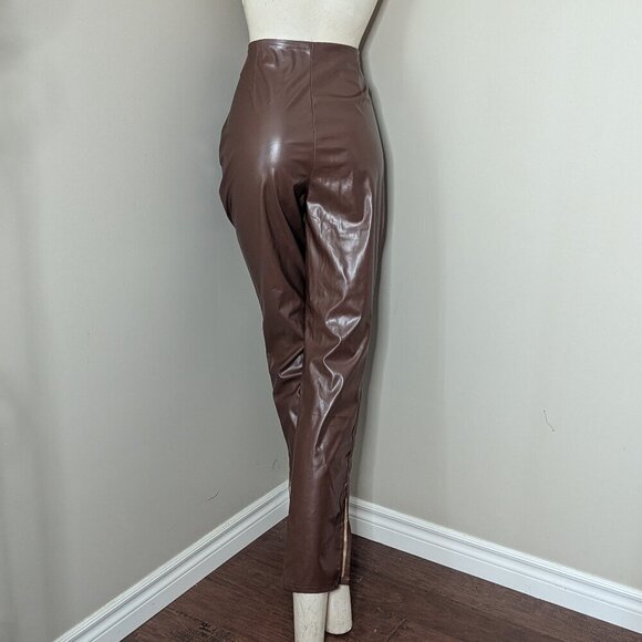 Suzanne Betro Faux Leather Vegan Pants L NWOT - Picture 4 of 11